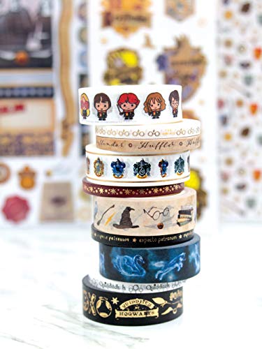 Paper House Productions Harry Potter Washi Tape Bundle enthält fünf 15 mm Rollen, fünf 5 mm Rollen, dekoratives Klebeband, SET0013 von Paper House Productions