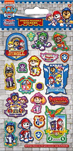 Paper Projects 01.70.06.166 Paw Patrol Rescue Knights Sparkly Sticker Pack, Multi von Paper Projects