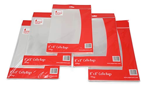 Paper Tent - 150 Zellophantaschen 206mm x 212mm (5 Packung 30) von Paper Tent