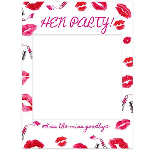 Paper Themes AMSFH004 Selfie-Rahmen für Junggesellinnenabschied, Kiss The Miss von Paper Themes