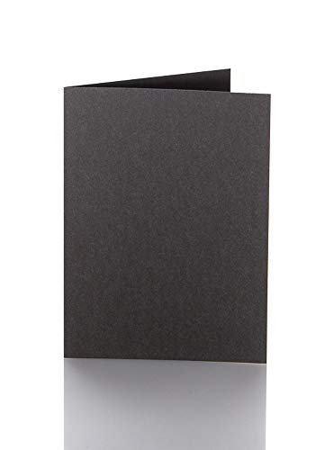 Paper24 25 Faltkarten A6 240g/m² Schwarz für Briefumschläge im Format DIN C6 von Paper24