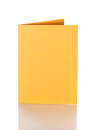 Paper24 Faltkarten A5 150 x 200 mm 240 g/qm 25 Stück in Gelb-Orange von Paper24