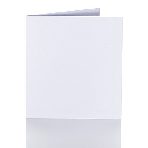 Paper24 25 Falt- Klappkarten 150 x 150 mm - Weiß von Paper24