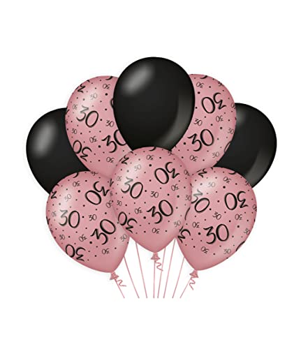 PD-Party 7024405 Party Luftballons, Rose/Schwarz, 30x30x30cm von PD-Party