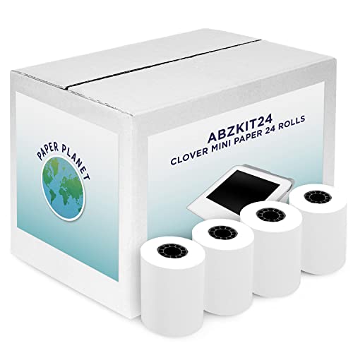 Paper Planet Thermopapier für Clover POS (Kleeblatt-Mini-Thermodrucker) von Paper Planet, Papierrollen für Clover C200, C300, C301, C302, C305, 24 Rollen von PaperPlanet