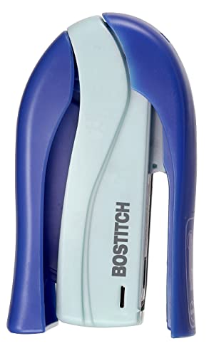 Bostitch Büro-PaperPro inSHAPE15 Heftgerät – Einfinger, kein Aufwand, federbetriebener Hefter – Blau (1451), 10,9 x 4,8 x 19,1 cm von PaperPro