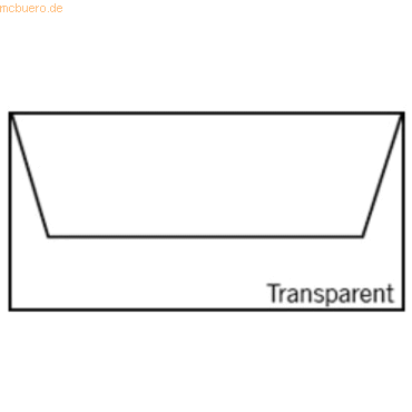 10 x Paperado Briefumschläge DL transparent Nassklebung VE=5 Stück Wei von Paperado