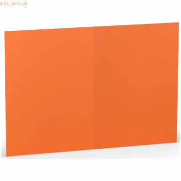 10 x Paperado Doppelkarte A6 hoch VE=5 Stück Orange von Paperado