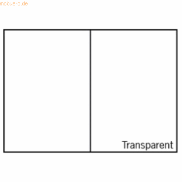 10 x Paperado Doppelkarte B6 hoch VE=5 Stück transparent Hochweiß von Paperado