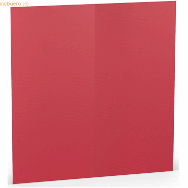 100 x Paperado Doppelkarte DL hoch Rot von Paperado