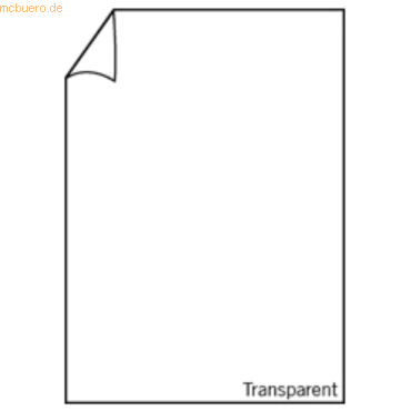 100 x Paperado Briefpapier A4 100g/qm Transparent Weiß von Paperado