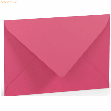 50 x Paperado Briefumschlag C6 Nassklebung Seidenfutter Fuchsia von Paperado