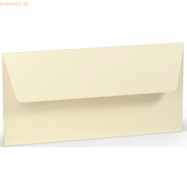 50 x Paperado Briefumschlag DL Nassklebung Seidenfutter Chamois von Paperado