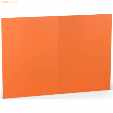 50 x Paperado Doppelkarte A5 hoch Orange von Paperado