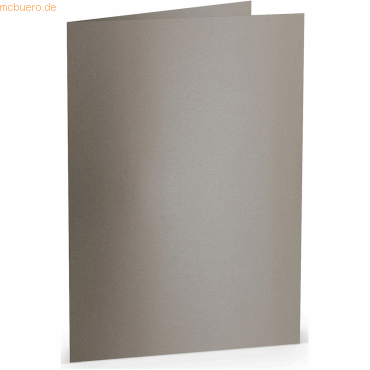 50 x Paperado Doppelkarte A5 hoch taupe metallic von Paperado