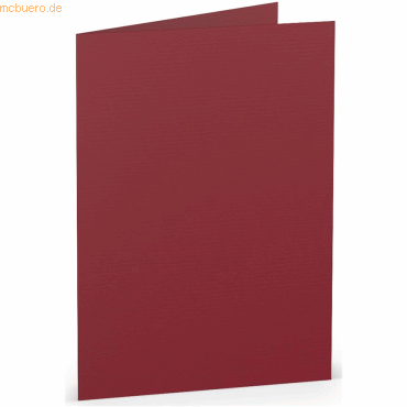50 x Paperado Doppelkarte A6 hoch Rosso von Paperado