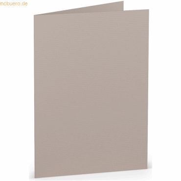 50 x Paperado Doppelkarte A6 hoch Taupe von Paperado