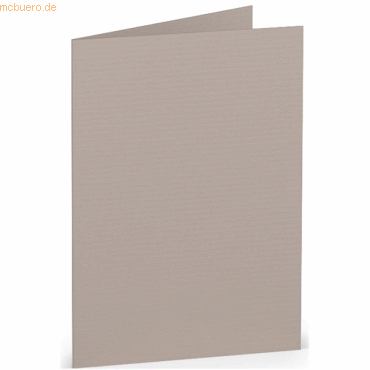 50 x Paperado Doppelkarte A7 hoch Taupe von Paperado