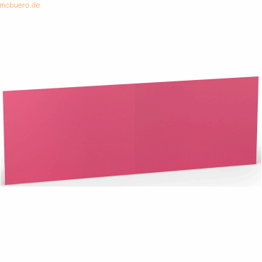 50 x Paperado Doppelkarte B6 quer 220 g/qm Fuchsia von Paperado