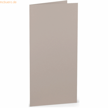 50 x Paperado Doppelkarte DL hoch Taupe von Paperado