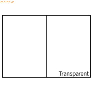 50 x Paperado Doppelkarte Fine Paper A6 hoch Transparent Hochweiß von Paperado