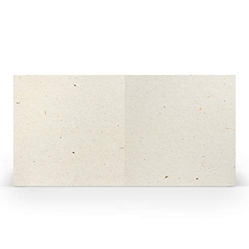 PAPERADO 100 Faltkarten Quadratisch 15,7 x 15,7 cm - Terra Vanilla Creme Beige - Doppelkarten vorgefaltet blanko 220 g/m² - Kleine Klappkarten Basteln Einladungskarten Hochzeit Kommunion von PAPERADO