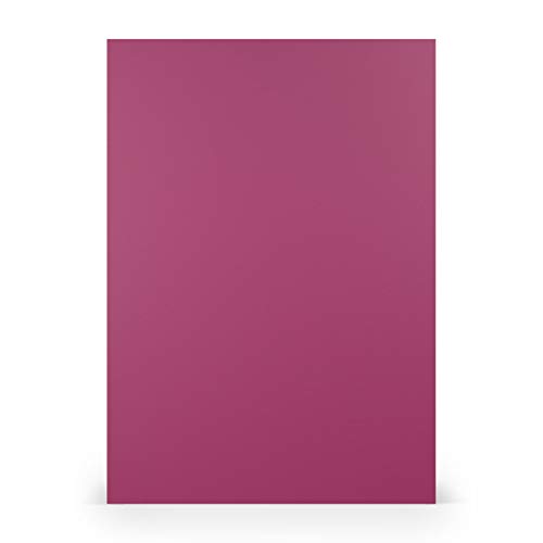 PAPERADO 25x Tonpapier DIN A4 - Amarena gerippt Magenta Violett 160 g/m² Papierbögen - Bastelpapier in 29,7 x 21 cm Malen, Basteln & Drucken von PAPERADO