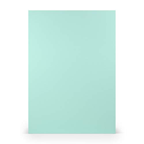 PAPERADO 25x Tonpapier DIN A4 - Karibik gerippt Mint Blau 160 g/m² Papierbögen - Bastelpapier in 29,7 x 21 cm Malen, Basteln & Drucken von PAPERADO