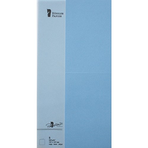 Paperado 157 x 157 mm Quadratische Doppelkarte – Wedgwood (5 Stück) von Paperado