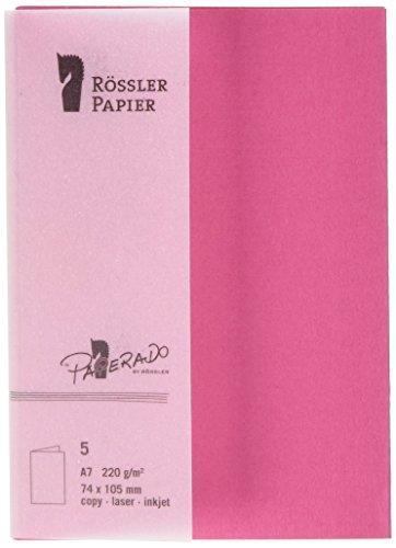 Paperado A7 Doppelkarte – amarena (5 Stück)-P - fuchsia von Paperado