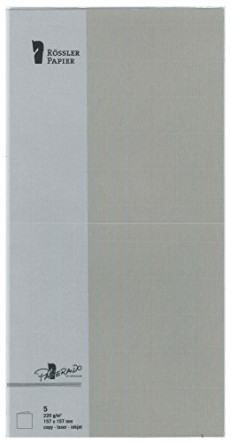 Paperado quadratisch gefaltet Umschlag Karte – Taupe (5 Stück) von Paperado