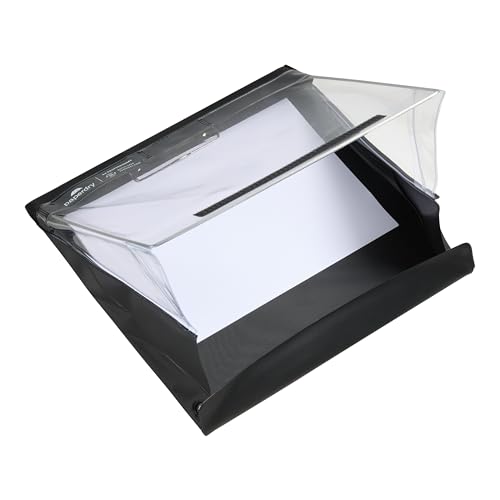 Paperdry A4 Professional Black - Wasserdichtes All-in-One-Klemmbrett im Hoch- UND Querformat - vielseitig einsetzbar - Geschlossenes Klemmbrett für den Außenbereich mit Stauraum von Paperdry