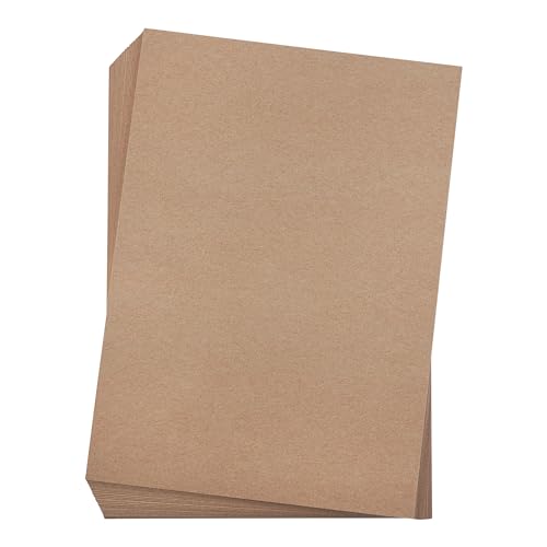 100 Blatt Kraftpapier DIN A6 Set - 225 g - 14,8 x 10,5 cm - Bastelpapier & Naturkarton Pappe Blanko Postkarten Kraftpapier zum Selbstgestalten Basteln für Hochzeit Geschenke Etiketten von Papermane