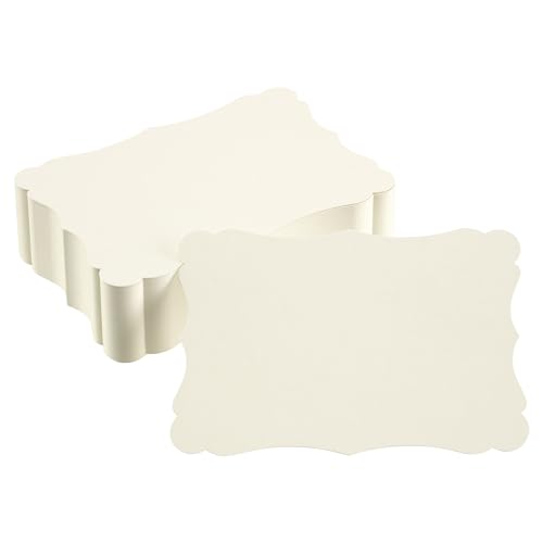 DIN A6 Vintage Karten Set Blanko zum Basteln und Selbstgestalten 300 g/m² Kraftpapier Graspapier Tonkarton Fotokarton (elfenbein 270g/m², 75 Karten) von Papermane