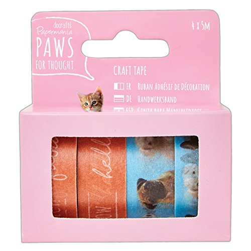 Docrafts - Dekoklebeband (4pcs) - Paws for Thought - PMA 462102 von Papermania