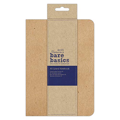 Docrafts PMA 101111 A5 Papermania Nackte Basics Kraft Cover Liniertes Notizbuch von Papermania