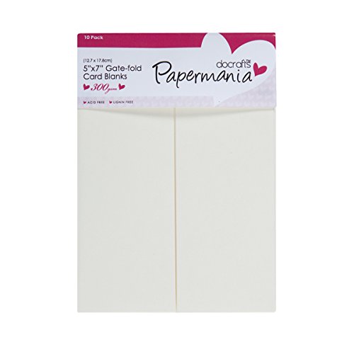 Papermania 5 x Bluetooth 300 GSM Klappkarten blanko Karten und Umschläge, cremefarben, 10 Stück von Papermania