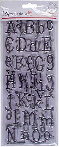 Papermania PMA 9071102 Alphabet-Stempel, 2er-Pack, transparent von Papermania