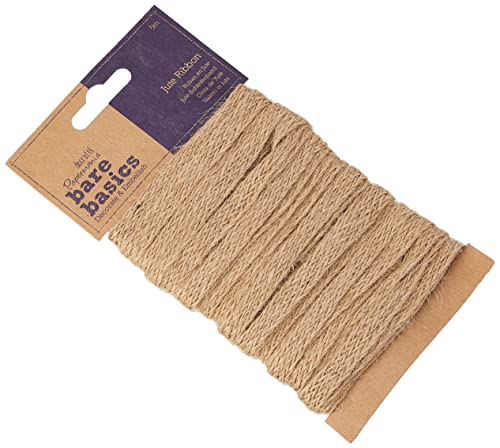 Papermania PMA174501 5 m Bare Basics Jute Band, Braun von Papermania