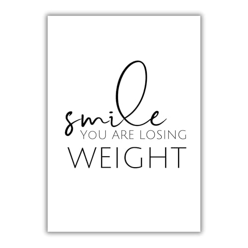 Papierkindᵀᴹ Poster - Badezimmer Sprüche Smile You Are Losing Weight | Badezimmer Typografie Poster für Bad & WC | Geschenk Wandbilder & Wohnkultur | DIN A4 ohne Rahmen (A87) von Papierkind