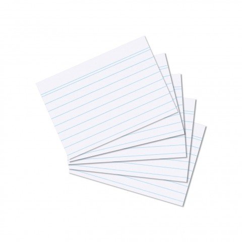 Papiertiger 100 Karteikarten (DIN A8, weiß, liniert, 1) von Papiertiger