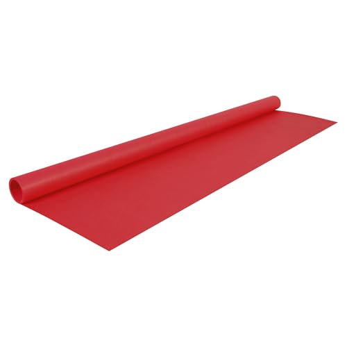 Papiertiger Farbiges Kraftpapier auf Rolle, ideal für Geschenkideen und Bastelprojekte (Rot, 1 Rolle 10m x 70cm) von Papiertiger