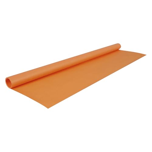 Papiertiger Farbiges Kraftpapier auf Rolle, ideal für Geschenkideen und Bastelprojekte (orange, 1 Rolle 10m x 70cm) von Papiertiger