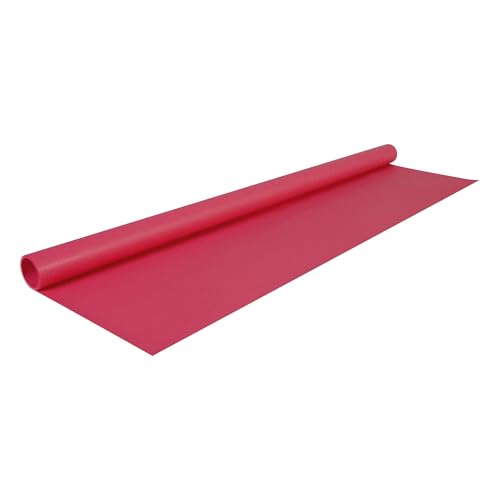 Papiertiger Farbiges Kraftpapier auf Rolle, ideal für Geschenkideen und Bastelprojekte (tiefrot, 1 Rolle 3m x 70cm) von Papiertiger