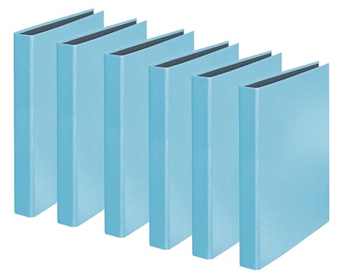 Papiertiger Karton Ringbuch (Ringbuch, Pastell blau, 6er Pack) von Papiertiger