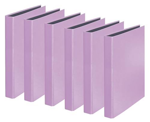 Papiertiger Karton Ringbuch (Ringbuch, Pastell flieder, 6er Pack) von Papiertiger