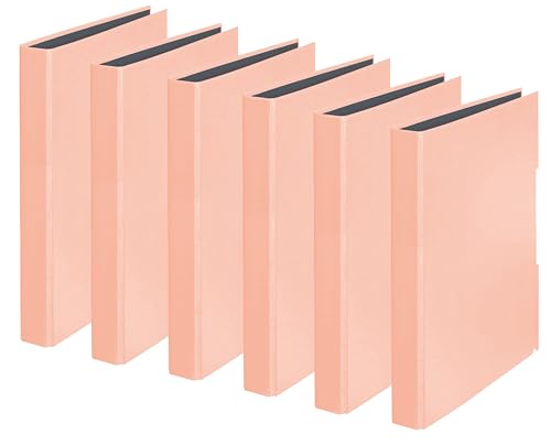 Papiertiger Karton Ringbuch (Ringbuch, Pastell peach, 6er Pack) von Papiertiger