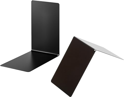 Papiertiger Metall-Buchstützen 85x140x140mm Schwarz, 1 Paar | Für Bücher, Zeitschriften, Ordner und Ringbücher von Papiertiger