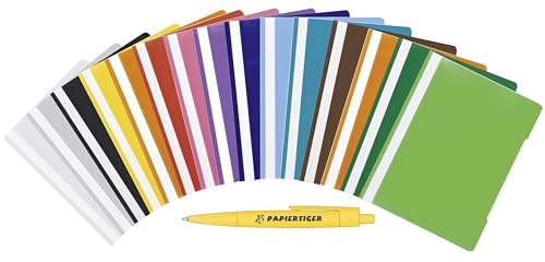 Papiertiger Schnellhefter PP für Schule und Büro (Schulqualität, 14er Sortierung, 14er Pack) von Papiertiger