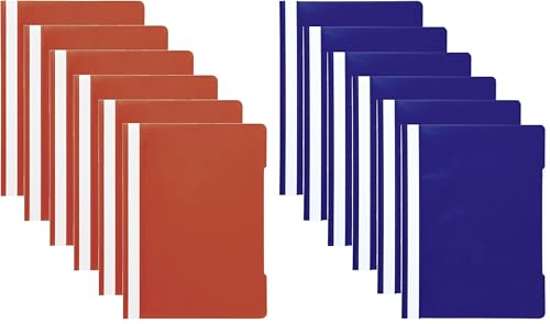 Papiertiger Schnellhefter PP für Schule und Büro (Schulqualität, Blau Rot, 12er Pack) von Papiertiger